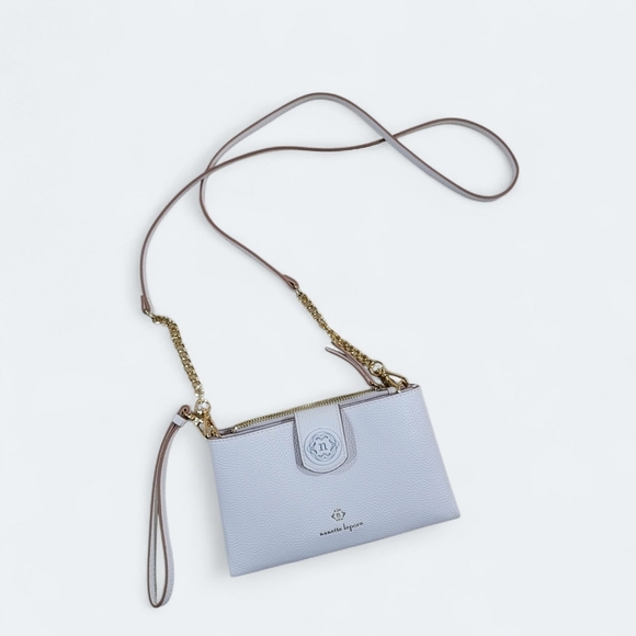 Nanette Lepore Small White Crossbody Bag With Gold Tone Hardware - Picture 1 of 16